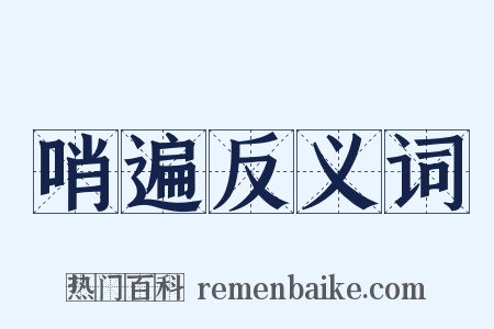 哨遍反义词是什么意思的图片